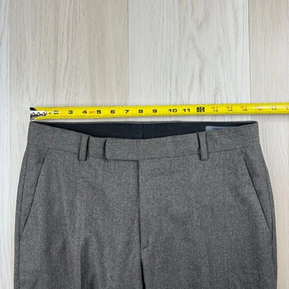 John Varvatos Mens Gray Pure Wool Flat Front Straight Leg Dress Pants Size 46 - Picture 11 of 12